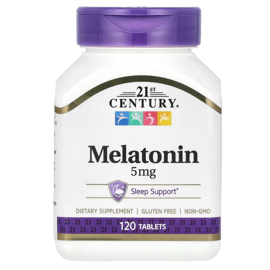 21st Century, Melatonin, 5 mg, 120 Tablets - Medaid