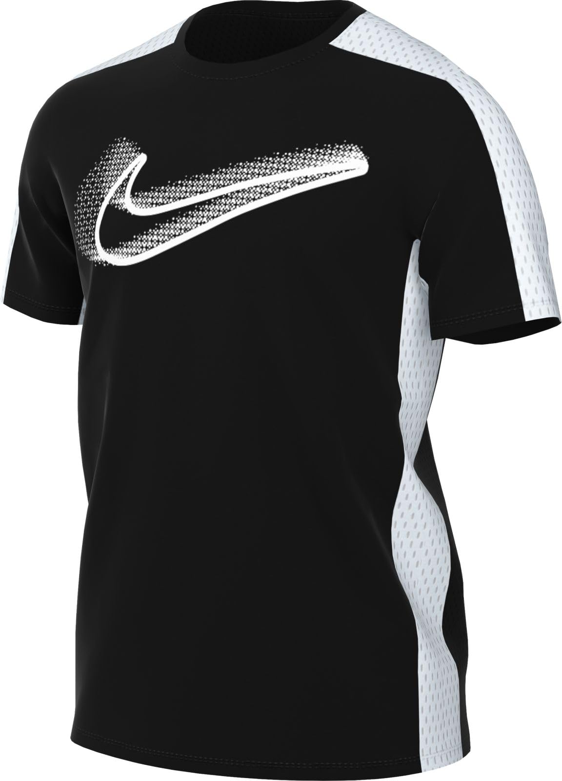 Nike Academy Men's Dri-FIT Short-Sleeve Soccer Top (Black/White/White, FZ0408-010) Size Small - Medaid International