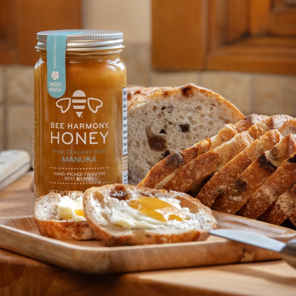 Bee Harmony Raw Manuka Honey, 400+ MGO, New Zealand, 12 OZ - Medaid International
