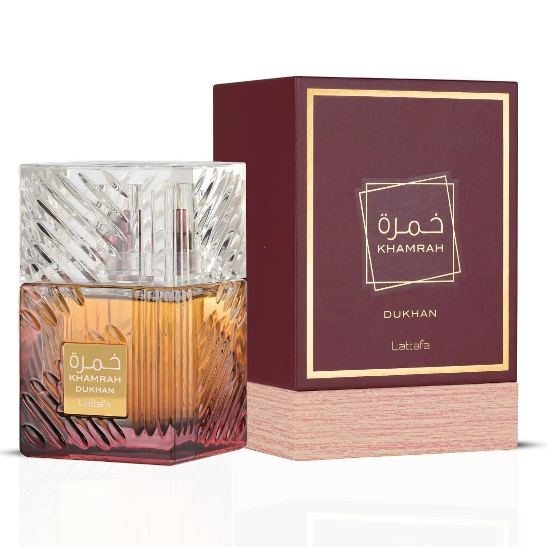 Lattafa Khamrah Dukhan for Unisex Eau de Parfum Spray, 3.4 Ounce / 100 ml - Medaid International