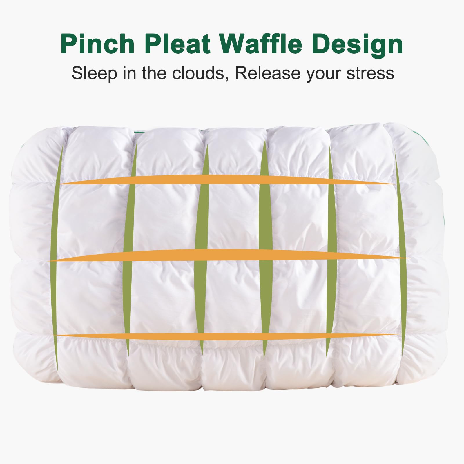 YOUR MOON Fluffy Support Bed Pillow Queen Size, Super Soft Premium Down-Alternative Filling for Sleeping, Luxury Hotel Quality Bed Pillows for Side Sleeper (White) - Medaid International