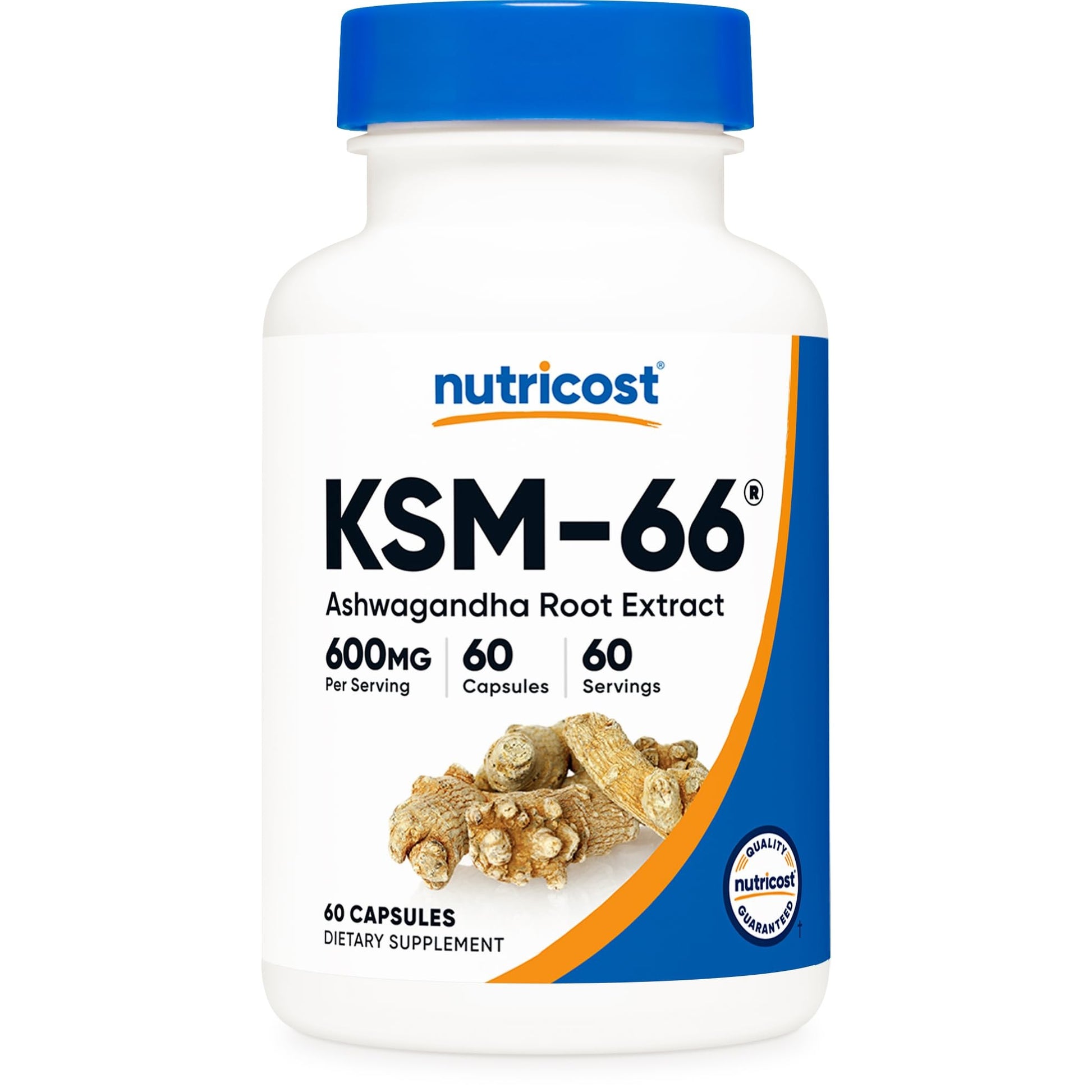 Nutricost KSM-66 Ashwagandha Root Extract 600mg, 60 Veggie Caps - 5% Withanolides - with BioPerine - Full-Spectrum Root Extract - Medaid International