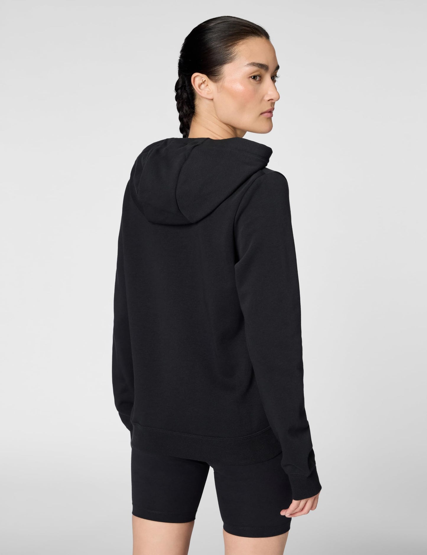 Nike Women's Sportswear Club Fleece Full-Zip Hoodie, Black/White, Large - Medaid International