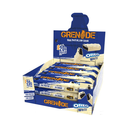 Grenade High Protein, Low Sugar Bar, 12 x 60g - Oreo White - Medaid International
