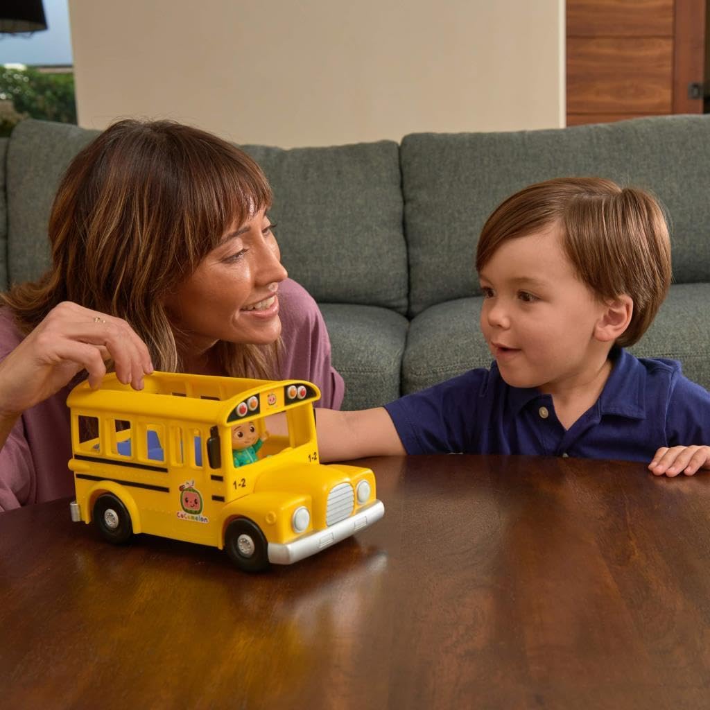 CoComelon Official Musical Yellow School Bus, Plays Clips from ‘Wheels on The Bus,’ Featuring Removable JJ Figure – Character Toys for Babies, Toddlers, and Kids - Medaid International