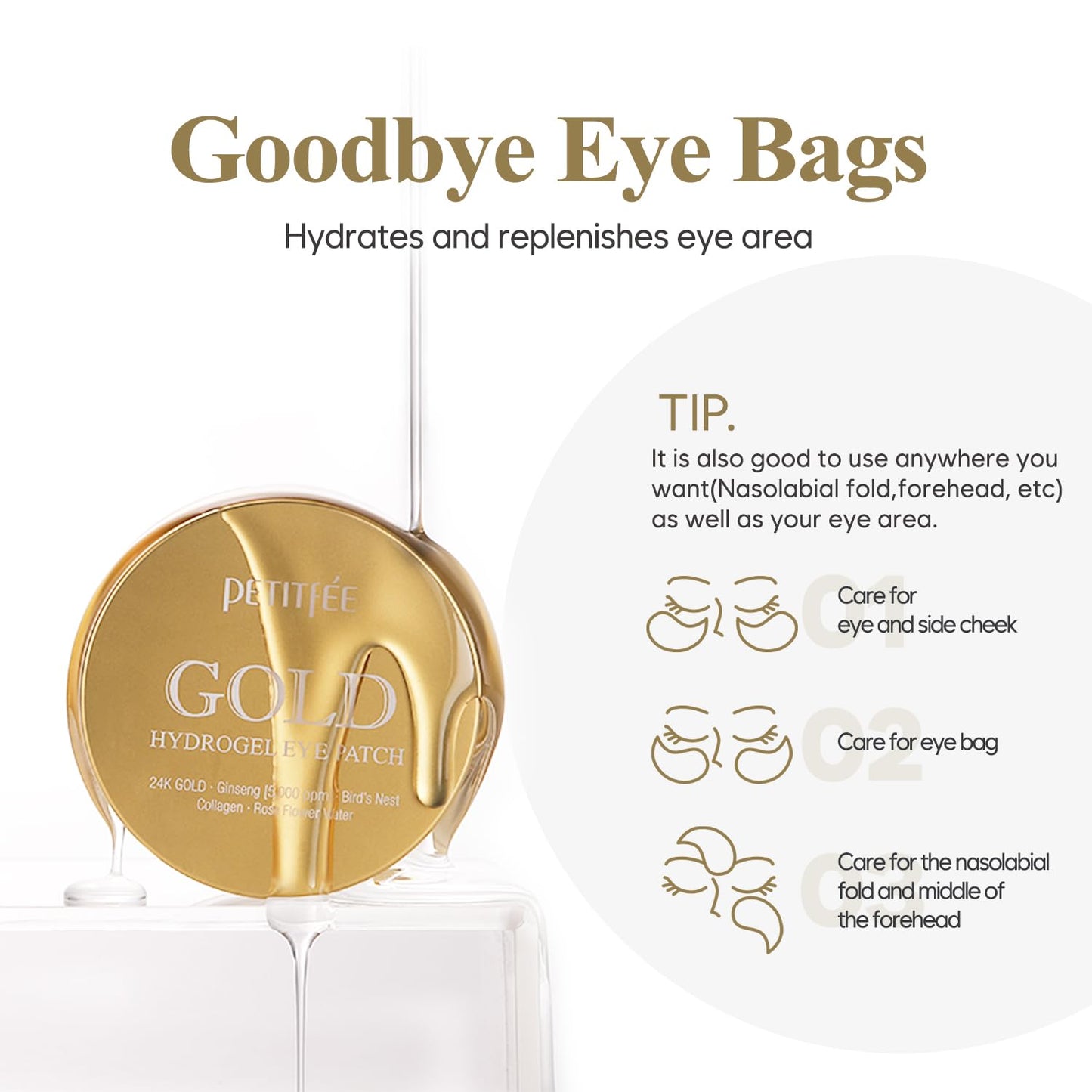 Gold Hydrogel Eye Patch 60ea (30pairs) - Medaid International