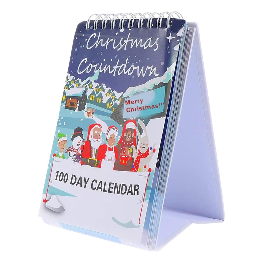 2025 Christmas Countdown Calendar 100 Days Tear Off Wall and Desktop Advent Calendar for Festive Home Decorations - Medaid International