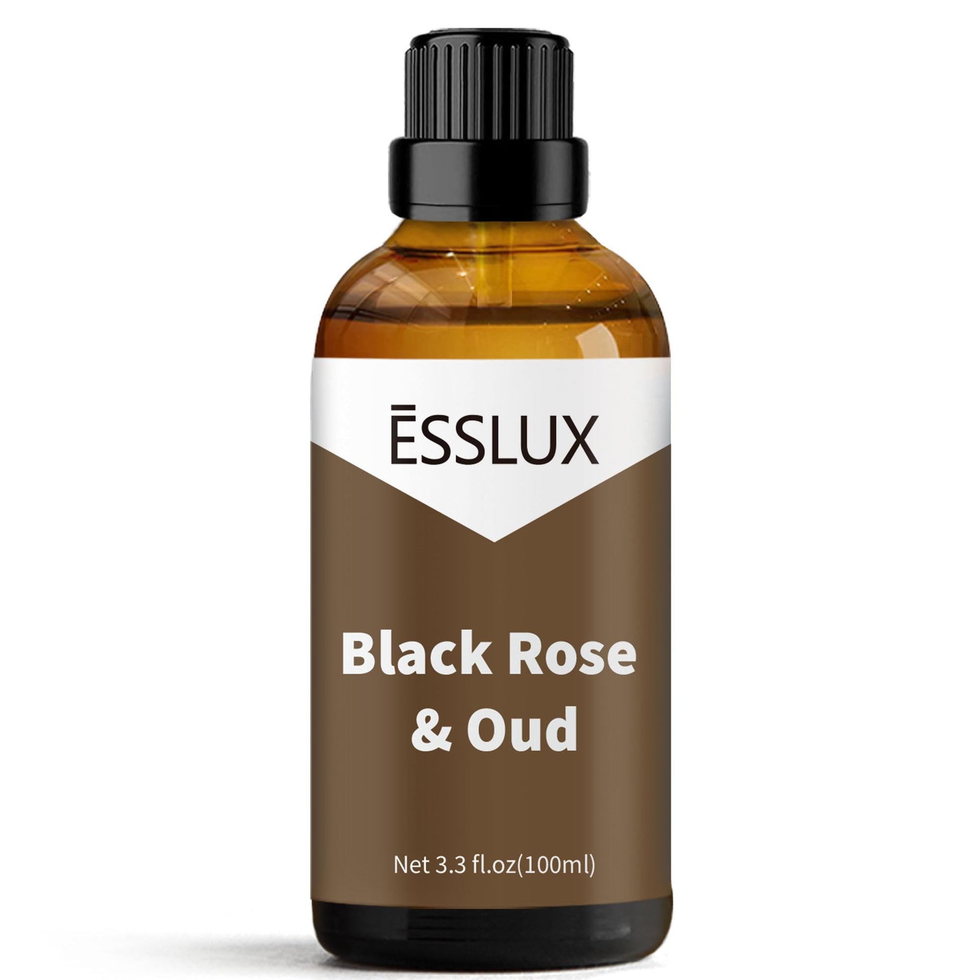 Black Rose & Oud Fragrance Oil, ESSLUX Large Single Scented Oils 100 ml (3.3 oz), Aromatherapy Essential Oils for Home for Diffuser, Massage, Soap, Candle Making Scents - Medaid International