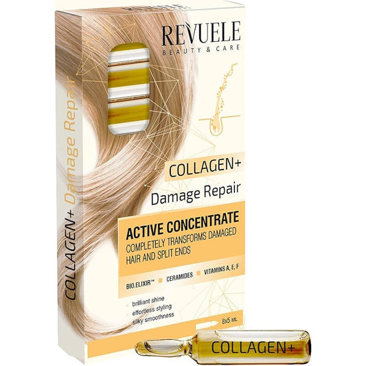 Revuele Ampoules Active Hair Concentrate Collagen with Damage Repair - 5ml - Medaid