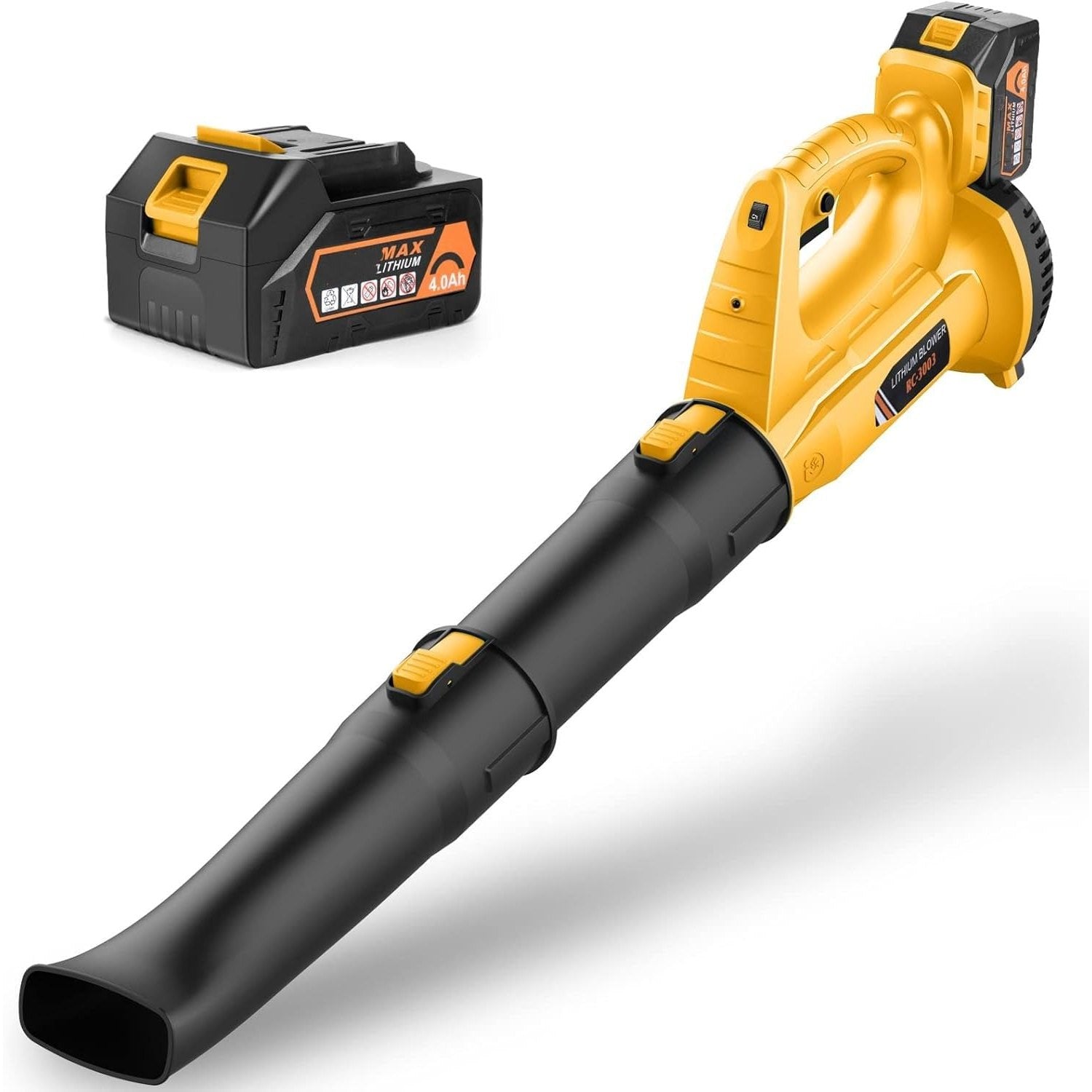 Leaf Blower - 320CFM 150MPH Leaf Blower Cordless with Battery & Charger, Electric Leaf Blower Battery Powered Leaf Blower Lightweight for Snow Blowing & Lawn Care Yard Cleaning - Medaid International