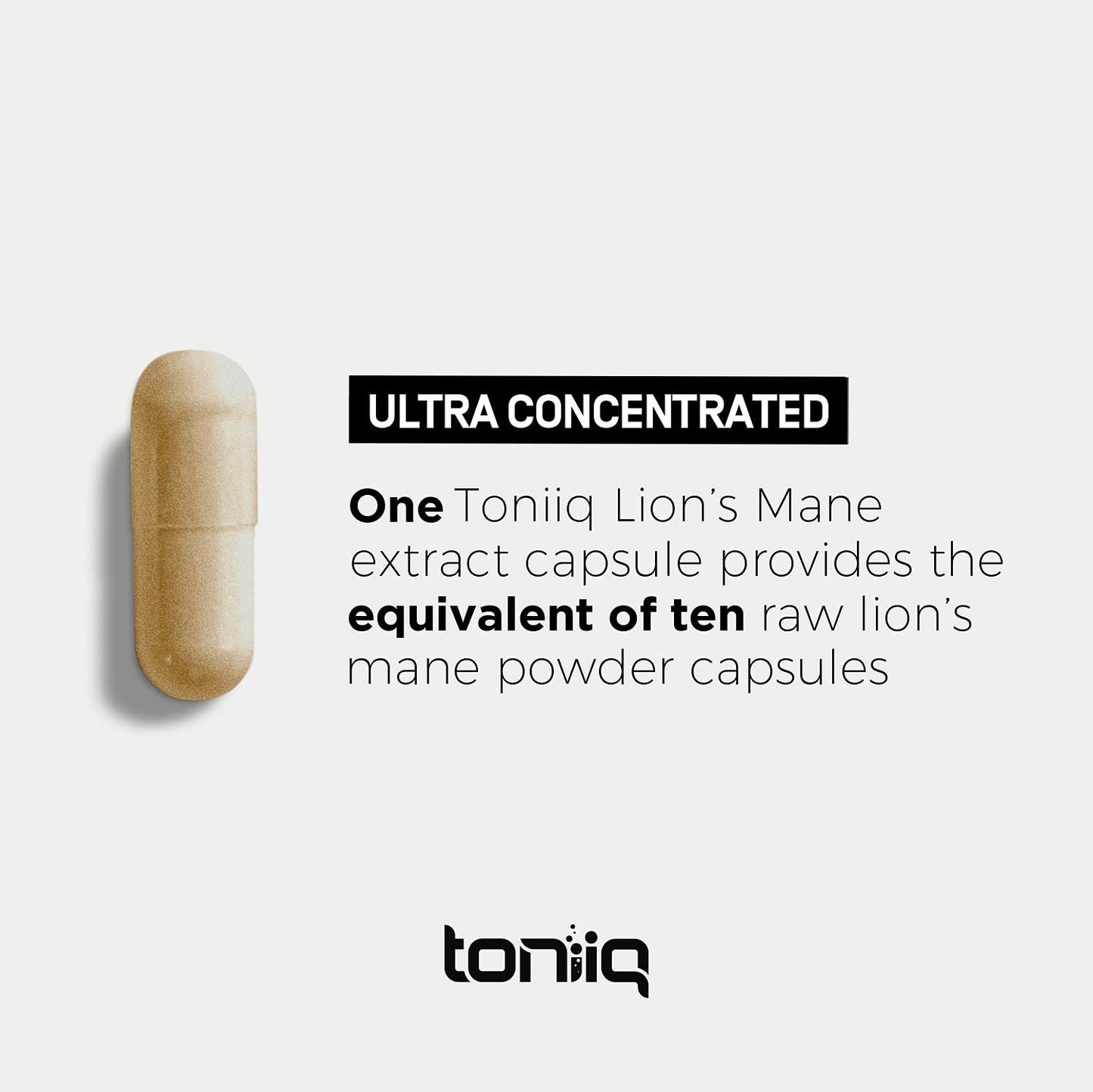 Lion’s Mane - Ultra High Potency 10:1 Extract with 30% Polysaccharides - Highly Concentrated & Bioactive - Third-Party Lab Tested - 120 Capsules - Medaid International