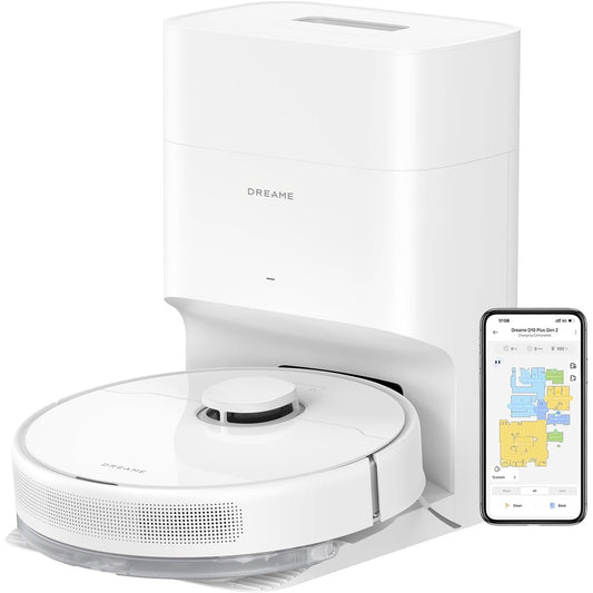 D10 PLUS GEN2 Robot Vacuum Cleaner, White - Medaid International