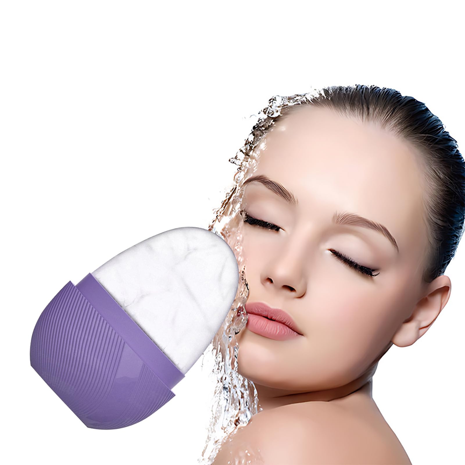 Ice Roller for Face and Eyes,Reusable Egg Shaped Face Mold,Facial Cooling Tool for Shrink Pores Anti Wrinkle Reduce Puffiness, Skin Care,Silicone Beauty Ice Massager - Medaid International
