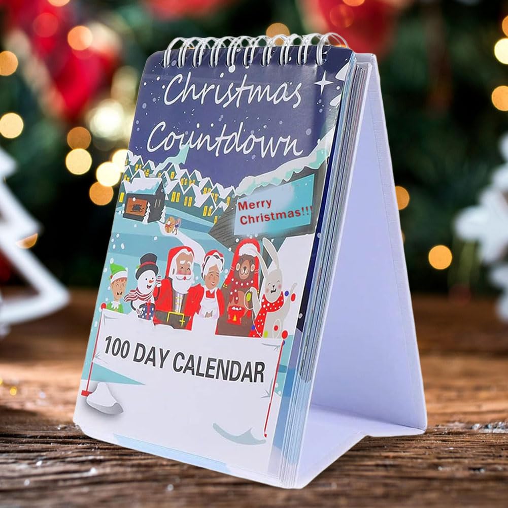 2025 Christmas Countdown Calendar 100 Days Tear Off Wall and Desktop Advent Calendar for Festive Home Decorations - Medaid International