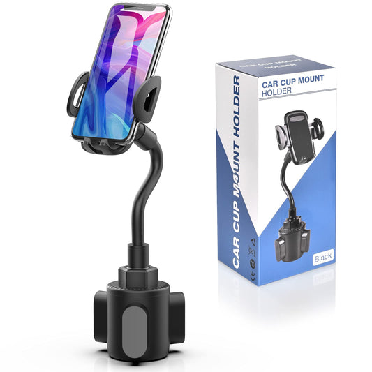 Phone Holders for Your Car, Cup Holder Phone Mount, Universal Adjustable Gooseneck Cup Holder Cradle Car Mount for iPhone 16/15/14/13/12/11/Pro Max/X/Xs/XsMax/8/8Plus,Samsung,Huawei,LG, Sony(Black) - Medaid International