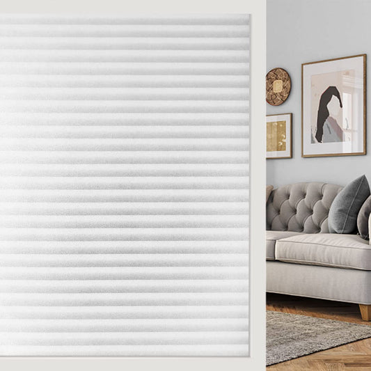 Arthome Privacy Frosted Window Film - Decorative Shutter Film, Static Cling Stained Glass Window Sticker for Home Office, Living Room, Bedroom, Meeting Room - 17.7" x 100" - Medaid International