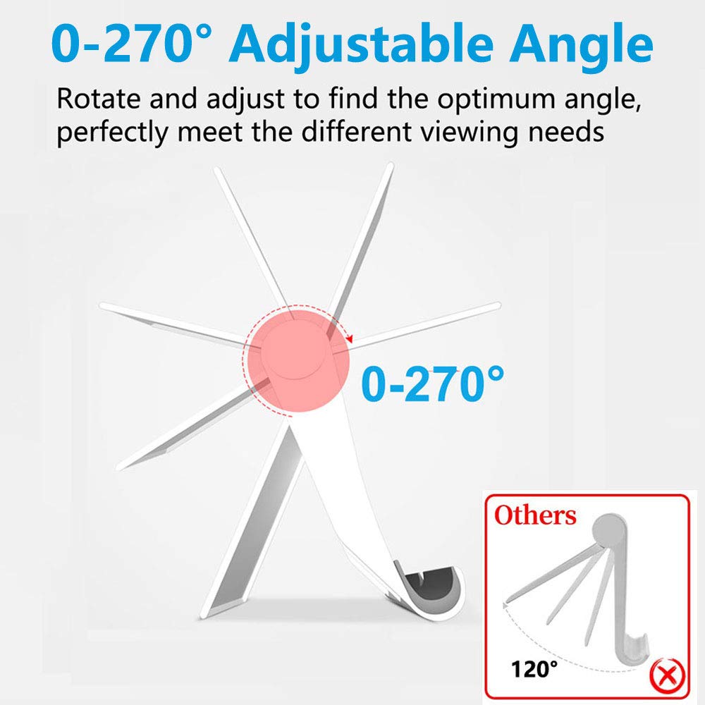 VOVIGGOL 2 Pack Cell Phone Stand for Desk, Foldable Cell Phone Holder Mobile Stand Phone Dock, Adjustable Tablet Stand Holder Compatible with iPhone 16 15 14 13 12 11 Pro Max iPad Samsung (Black) - Medaid International