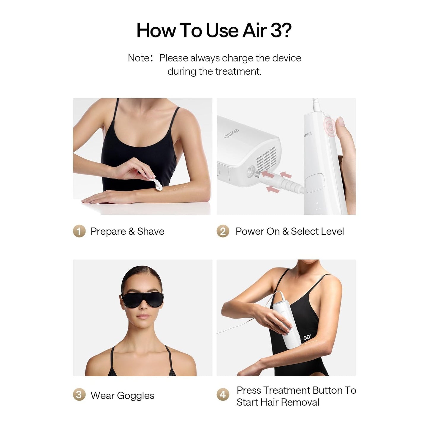 Ulike Laser Hair Removal for Women and Men, Air 3 Ice-Cooling IPL Hair Removal Device for Nearly Painless & Long-Lasting Results, 3 Modes & Auto Flashing for Fast Full Body Hair Removal from Home - Medaid International