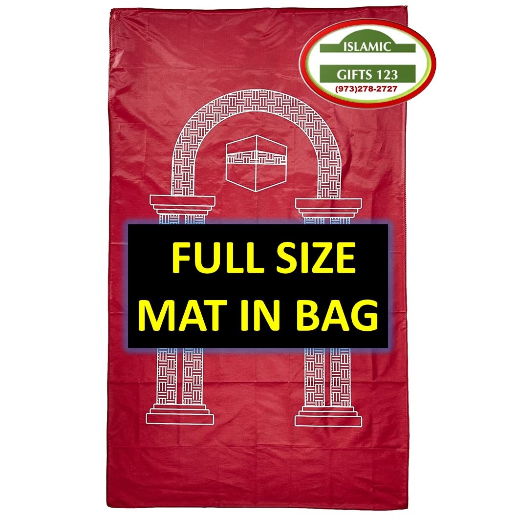 8 Pcs Mini Pocket Portable Travel Prayer Praying Rug Mat Namaz Carpet Islamic Muslim Gebetsteppich Musallah Foldable Waterproof Assortment, 5.2X4X2.2In, 123 E mats No zipper - Medaid International