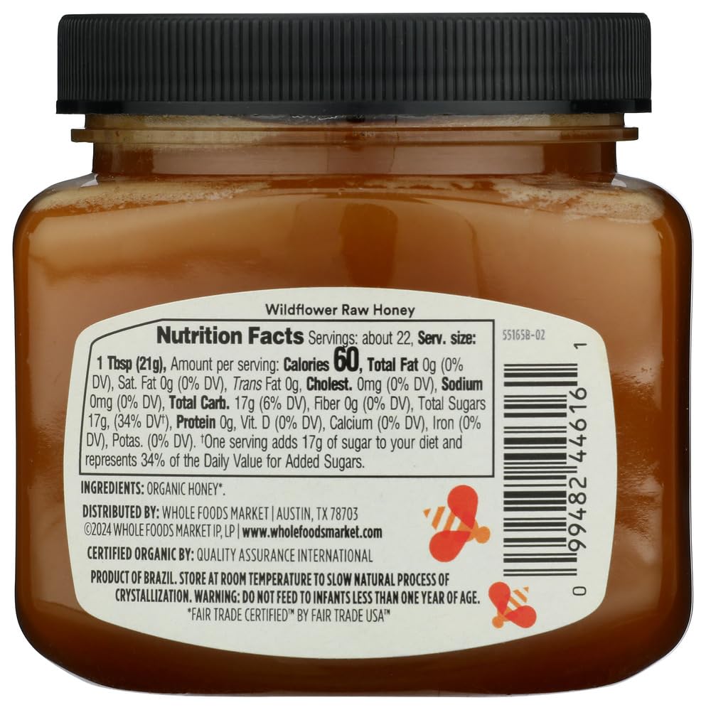 365 by Whole Foods Market Organic Raw Wildflower Honey, 16 OZ - Medaid International