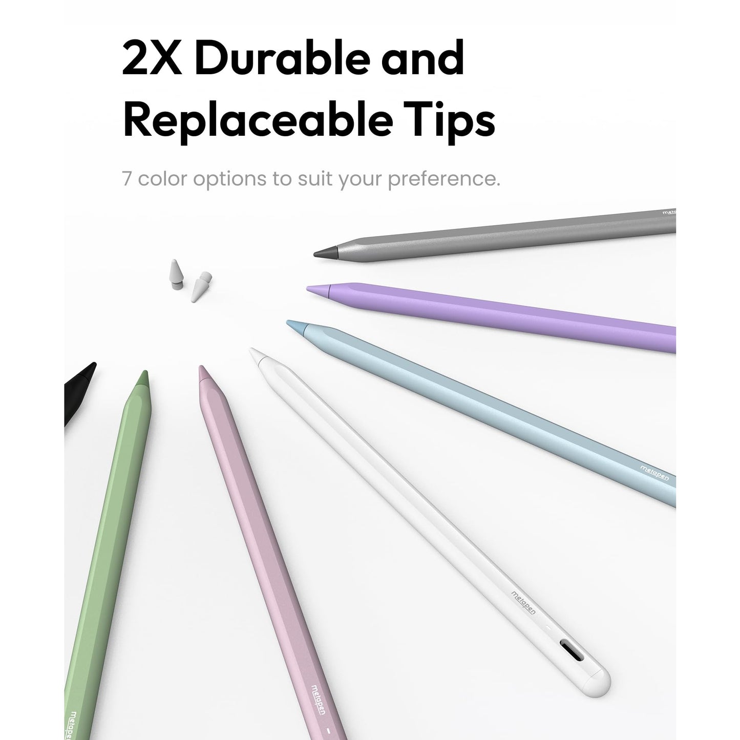 Metapen Pencil A8 for Apple iPad 2018-2025, (2X Faster Charge), Tilt Sensitivity, Pixel Precision, Stylus Pen for iPad 11/10/9/8/7/6th Gen, Pro 12.9/11/13-inch M4, Air 3/4/5/M2/M3, Mini 5/6th, Pink - Medaid International