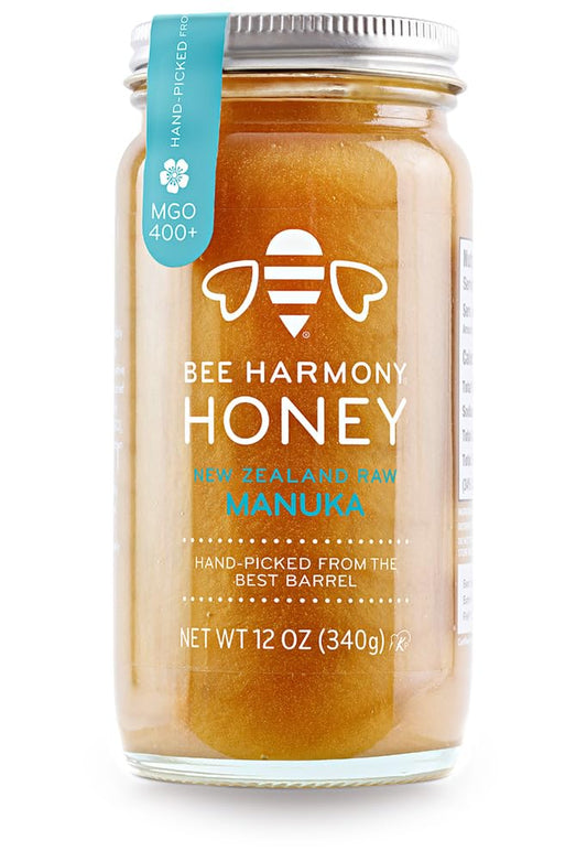 Bee Harmony Raw Manuka Honey, 400+ MGO, New Zealand, 12 OZ - Medaid International