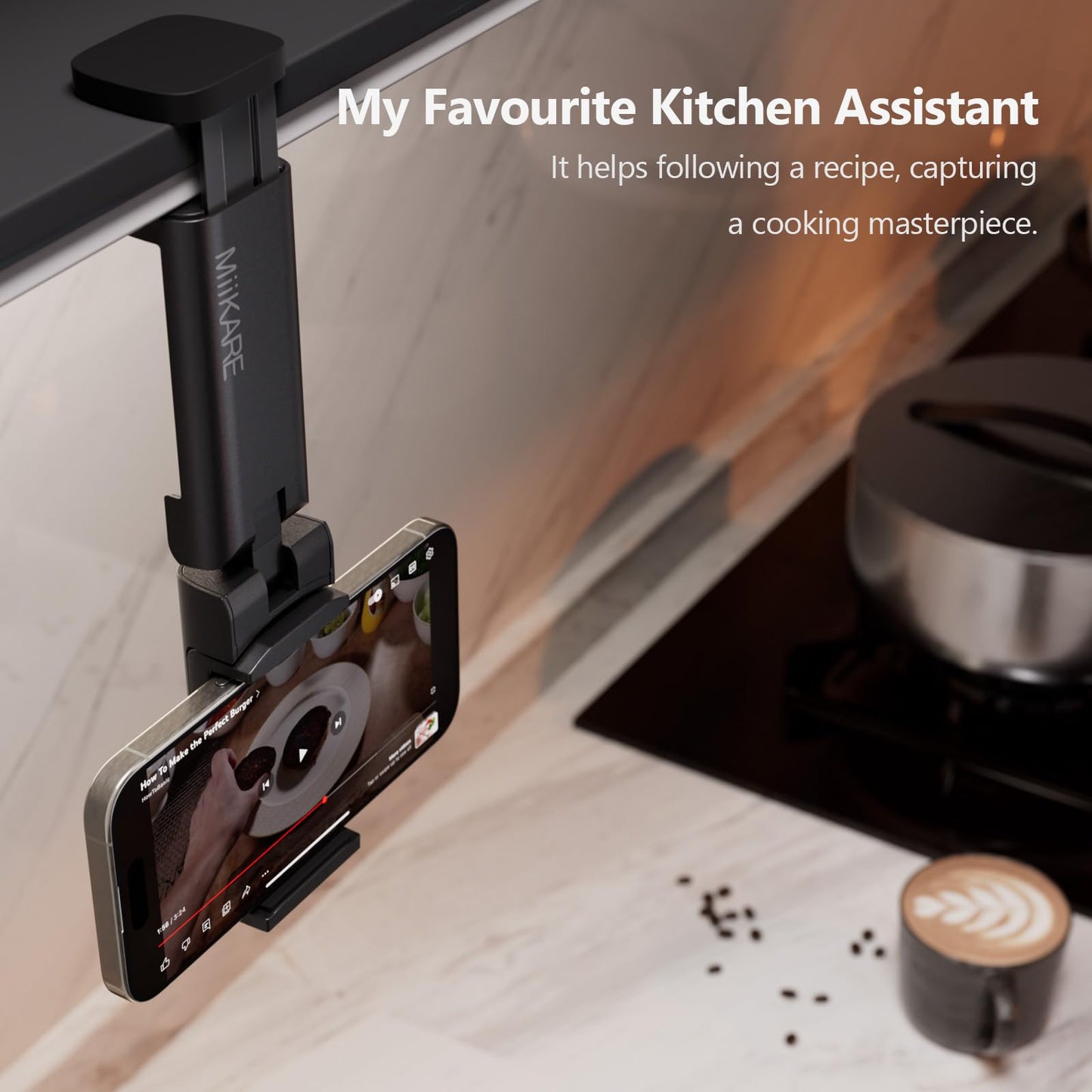 MiiKARE Airplane Travel Essentials Phone Holder, Universal Handsfree Phone Mount for Flying with 360 Degree Rotation, Accessory for Airplane, Travel Must Haves Phone Stand for Desk, Tray Table - Medaid International