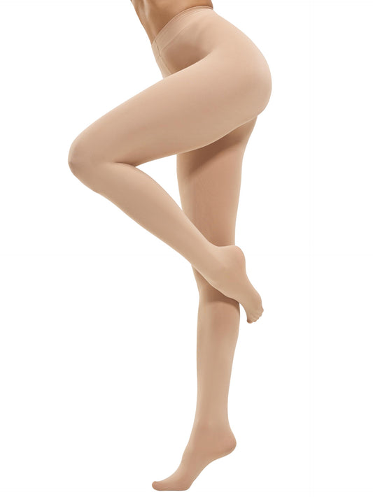 CozyWow Women's 80D Soft Opaque Tights, High Waist Solid Color Womens Tights with 30+ Colors(L-XL, Beige) - Medaid International
