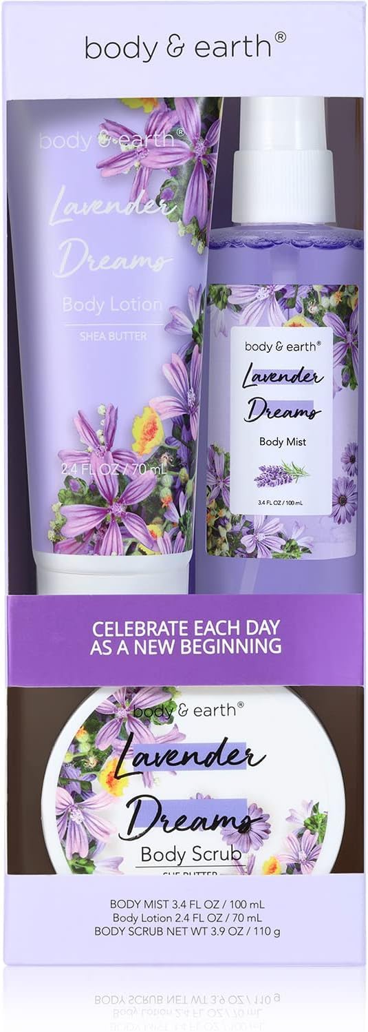 Fragrance Gift Set for Women, Body & Earth Morher's Day Gift, Body Mist & Body Lotion & Shower Gel, Perfume for Women, Valentine's Day Gift, Gift for Mom - Medaid International