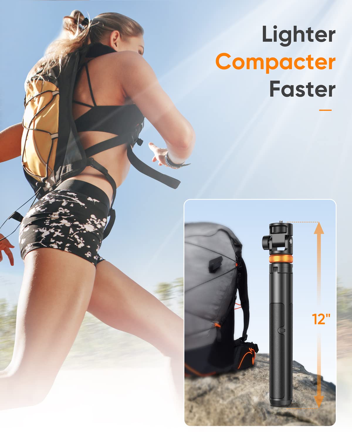 EUCOS 62" Phone Tripod, Tripod for iPhone & Selfie Stick with Remote, Extendable Cell Phone Stand & Ultimate Phone Holder, Solidest Phone Stand Compatible with iPhone/Android - Medaid International