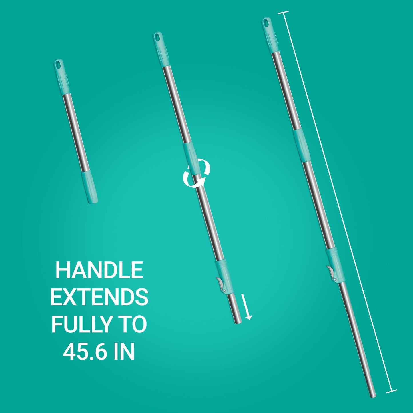 Spotzero by Milton Mop and Bucket with Wringer Set for Home, 360º Spin Mop and Bucket System with Microfiber Technology, Height Adjustable Handle, Kitchen Mop Floor Cleaning Prime Spin Mop - Medaid International