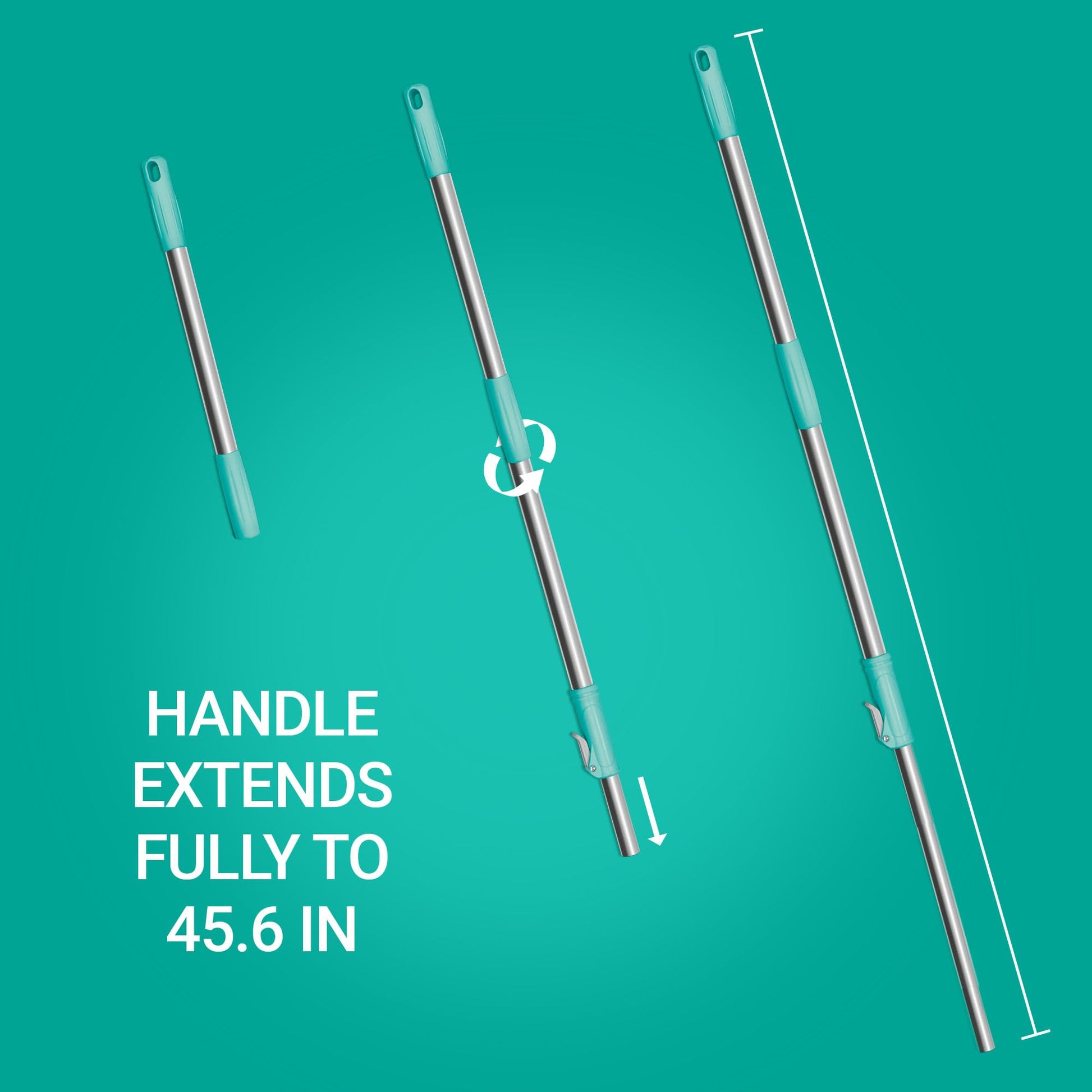 Spotzero by Milton Mop and Bucket with Wringer Set for Home, 360º Spin Mop and Bucket System with Microfiber Technology, Height Adjustable Handle, Kitchen Mop Floor Cleaning Prime Spin Mop - Medaid International