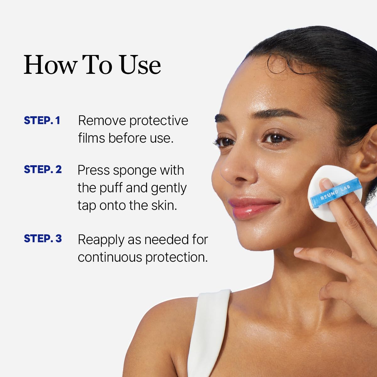 Round Lab Birch Juice Moisturizing UV Lock Sun Cushion, SPF50+ Broad Spectrum, 0.52 oz, Mineral Sunscreen for All Family Members, Over Makeup Poratable Sun cushion, No White cast, Korean Sunscreen - Medaid International