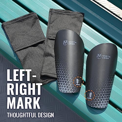 Northdeer Soccer Shin Guards for Kids Adults. Sleeves with Optimized Insert Pocket - Protective Soccer for Boys Girls Men|B09SHB7XK6