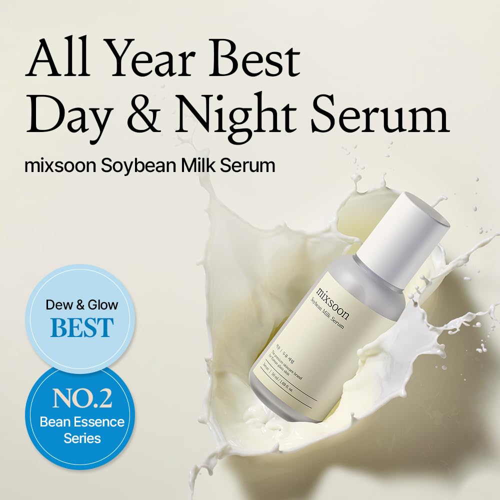 mixsoon Soybean Milk Serum - Bean Essence No.2 Nourishing Serum, Korean Skincare for Glass Skin - (1.69 fl.oz / 50ml) - Medaid International