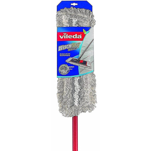 Vileda WashMat Combi 1475 – with Telescopic Handle – Loop structure for powerful Damp Cleaning – Especially Suitable For Tiles and Stone Floors - Medaid International