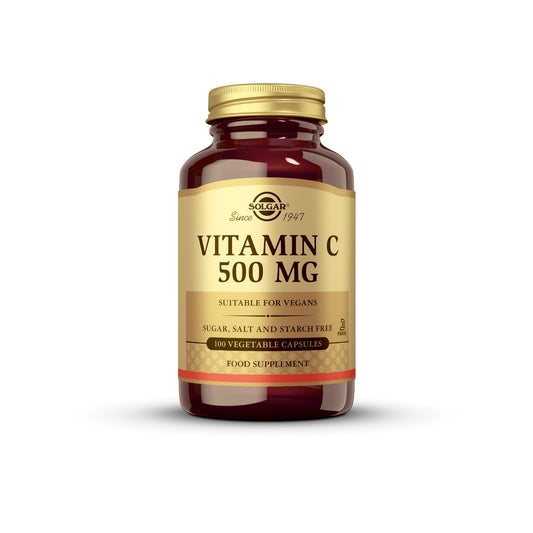 Solgar Vitamin C 500 mg, 100 Vegetable Capsules - Antioxidant & Immune Support - Overall Health - Supports Healthy Skin & Joints - Non GMO, Vegan, Gluten Free, Kosher - 100 Servings - Medaid International