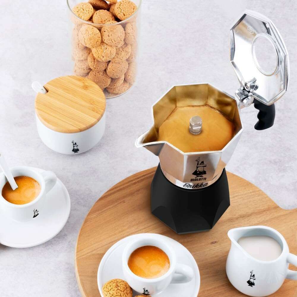 Brikka,  Black Aluminum Coffee Maker - Medaid International