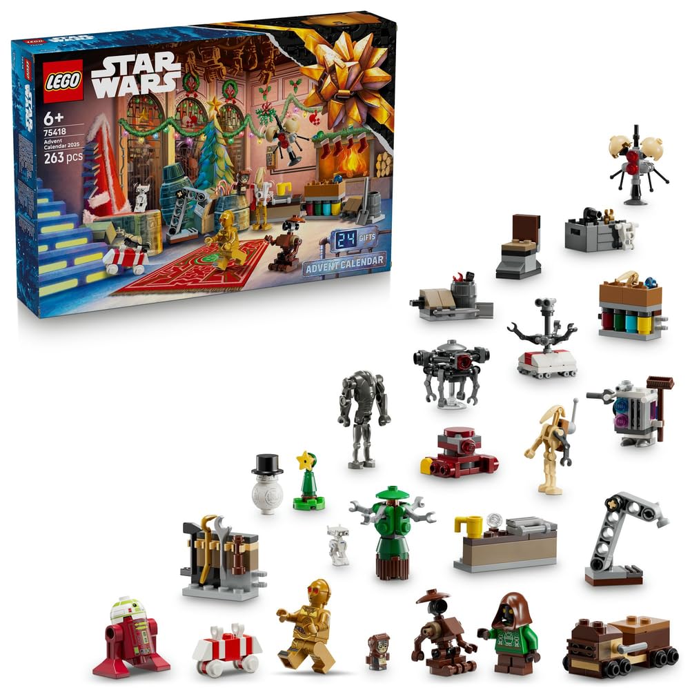 Lego 75418 Star Wars Advent Calendar 2025 Toy Birthday Present Blocks Educational Toys for Boys Girls Children 6 Years 7 Years 8 Years 9 Years Old Pretend Play Doll - Medaid International
