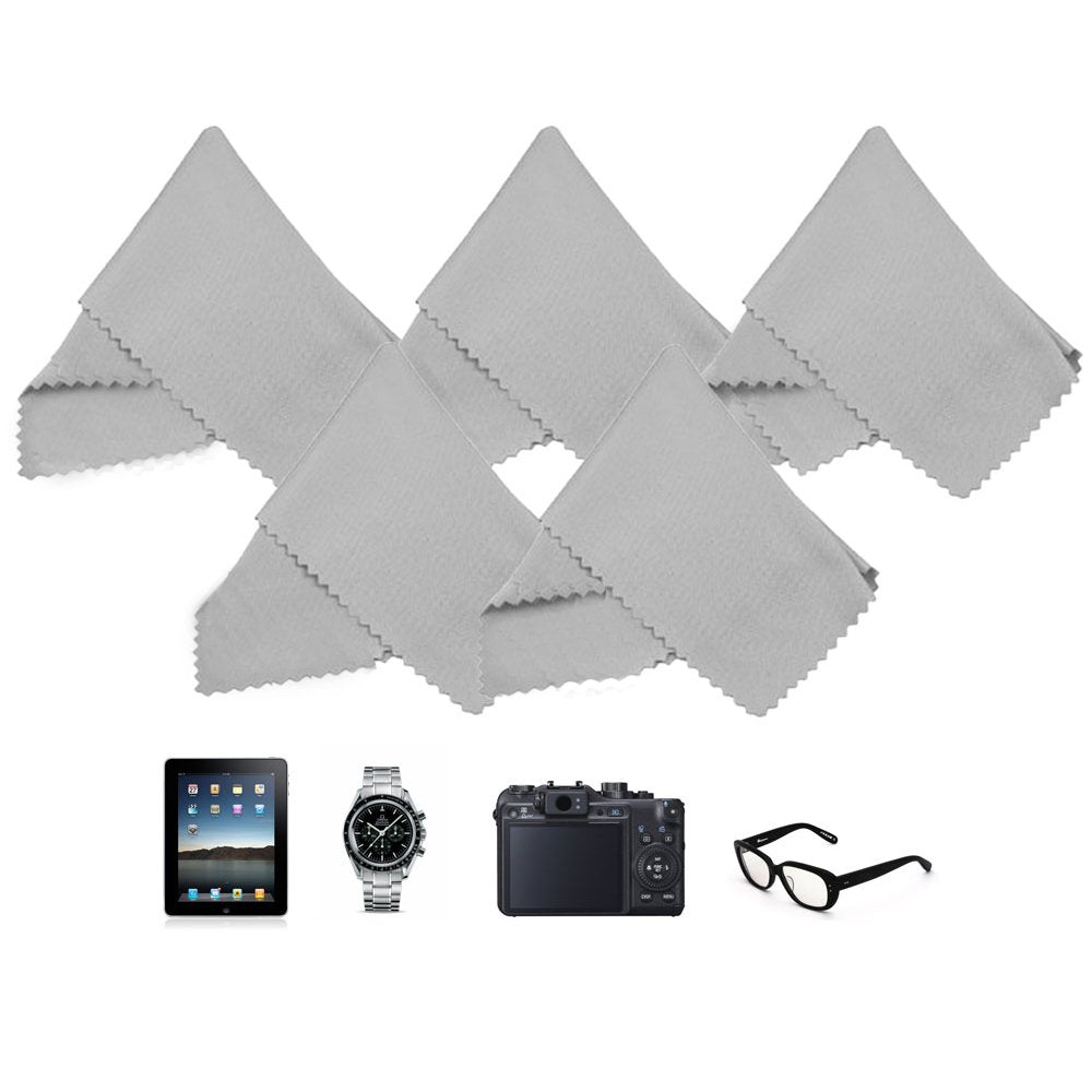 Eco-Fused Microfiber Cleaning Cloths - 12 Pack - for Cleaning Glasses, Spectacles, Camera Lenses, iPad, Tablets, Phones, iPhone, Android Phones, Laptops, LCD Screens and Other Delicate Surfaces - Medaid International