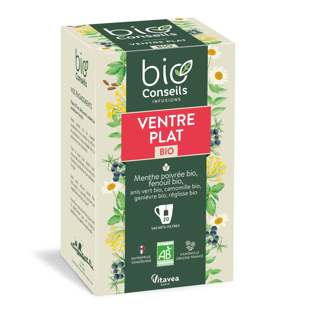 BioConseils - Infusion Bio Ventre Plat Infusion Boissons Vertes - 20 sachets - Medaid International