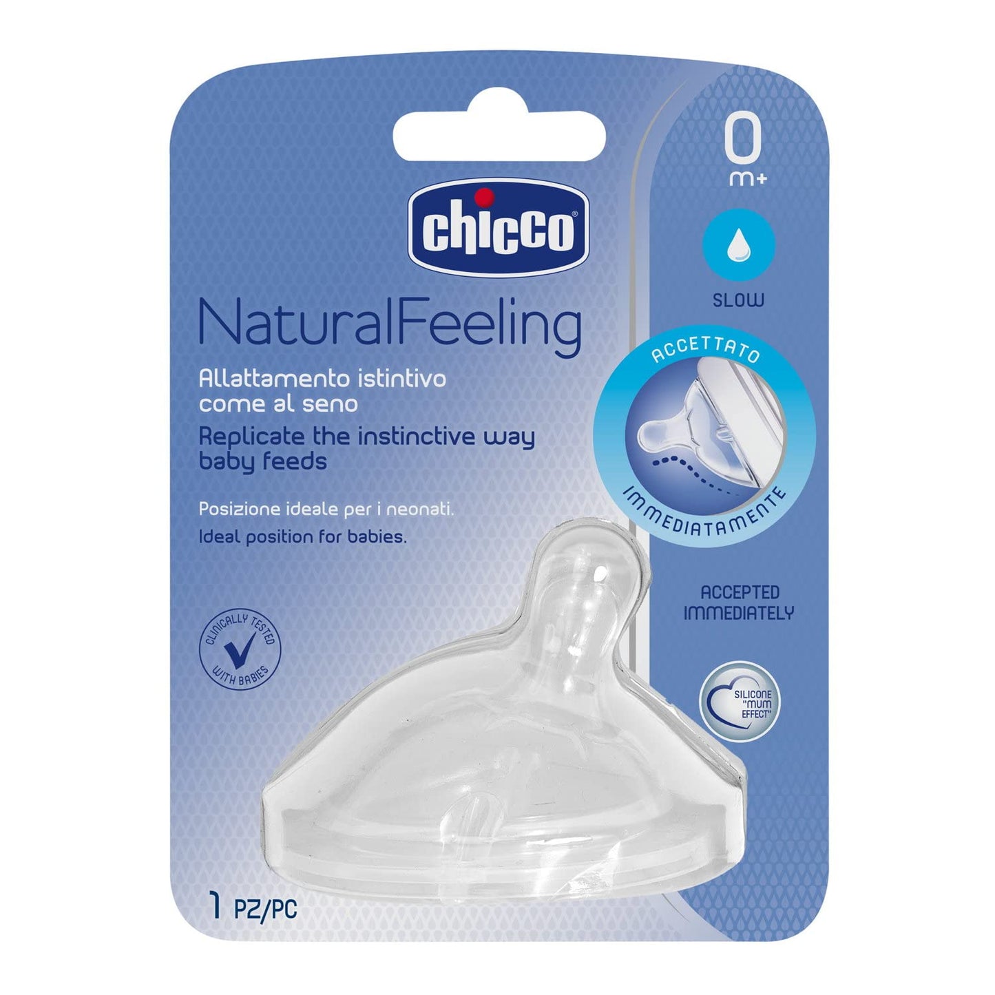 Chicco Nipple Natural feeling slow 0m+ - Medaid International