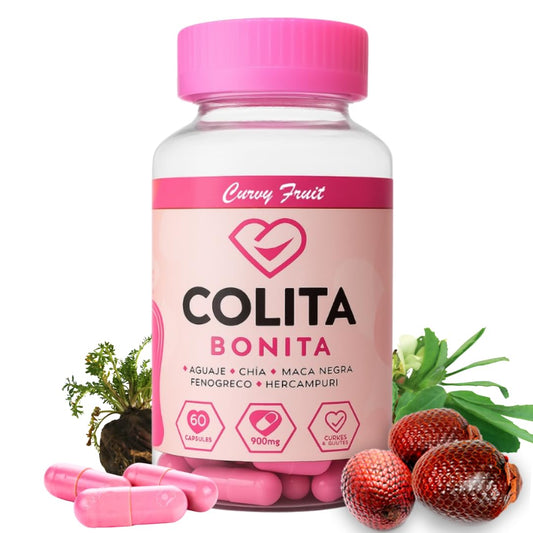 Colita Bonita – Aguaje, Black Maca & Fenugreek Pills – Natural Booty Growth & Hip Shaping Supplement – Supports Curves, Hormonal Balance & Waist Definition – 60 Capsules (30-Day Supply) - Medaid International