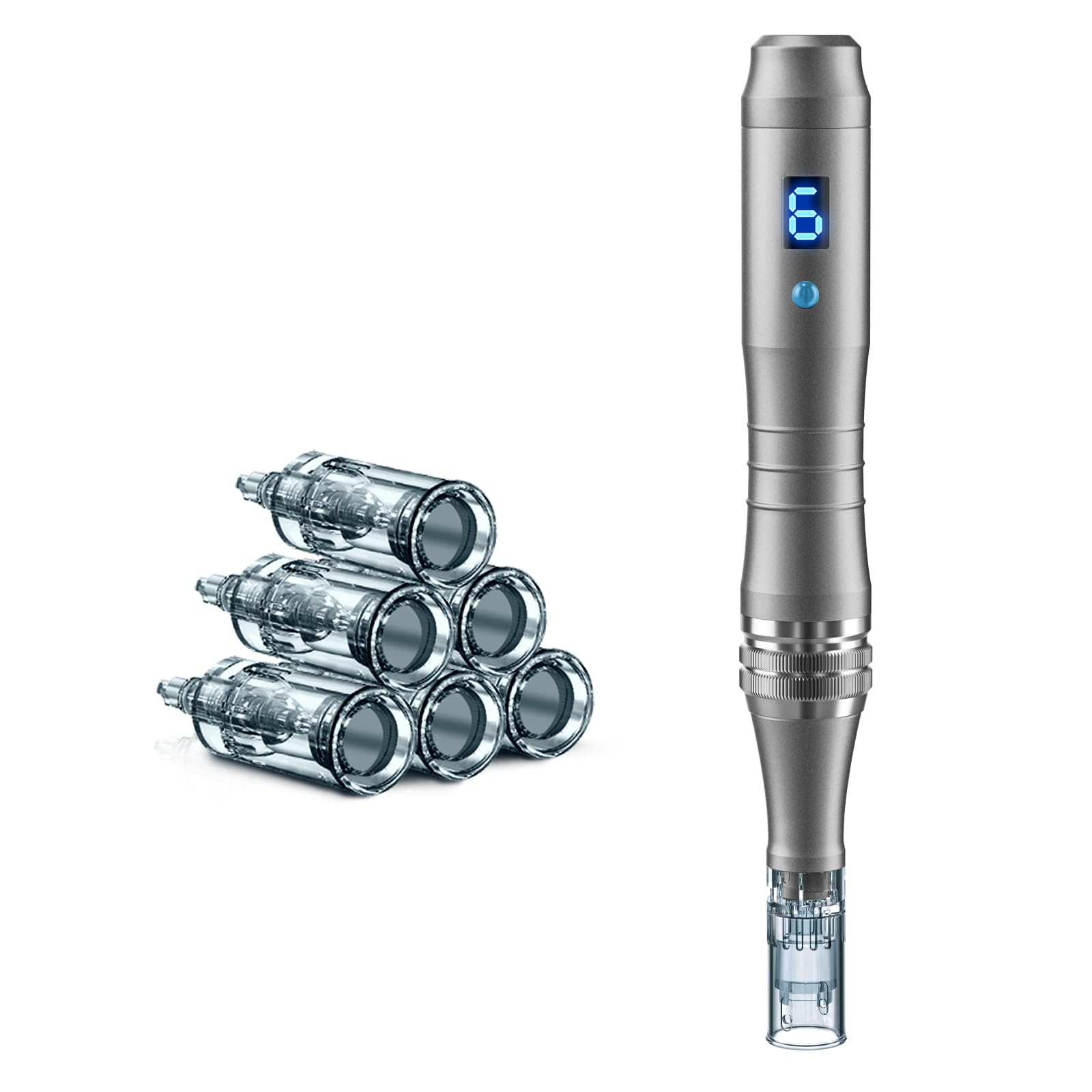 Microneedling Stamp Pen, Derma Stamp Pen, 0.25mm DermaStamp System, Derma Roller Alternative, Microneedle Micro Needle Skin Care Tool for Men Women Home Use - Medaid International