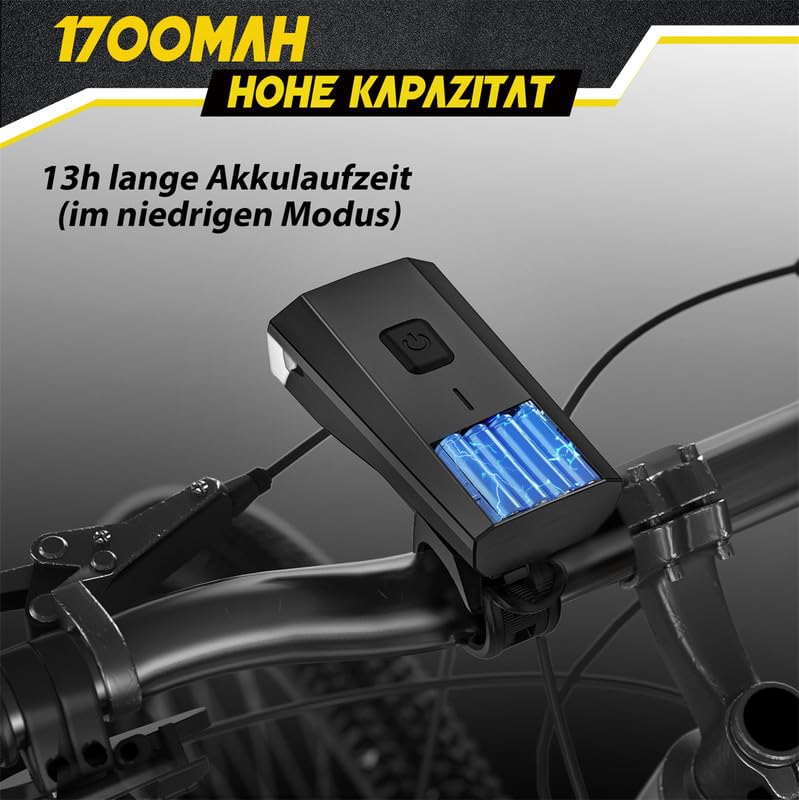 Gisaae - USB Rechargeable Bicycle Light Set With Long Battery Life & IPX4 Waterproof