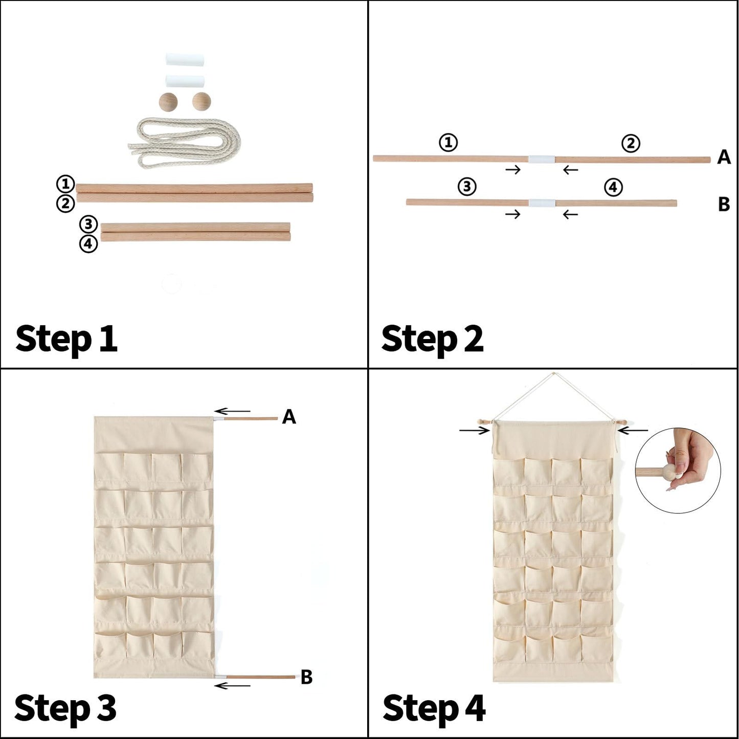 Christmas Advent Calendar Wall Hanging Bag With 24 Pockets, 24 Days Countdown Calendar Storage Bag for Xmas Home Wall Decoration, Reusable Fabric Gift Favors for kids friends family (Red) - Medaid International