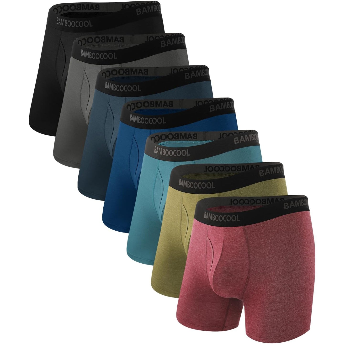 BAMBOO COOL Men's Underwear Breathable Boxer Briefs with Fly Moisture-Wicking Lightweight Underwear - Medaid International