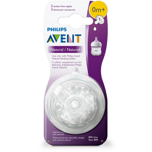Avent natural nipple 0m+ 1 flow - Medaid International