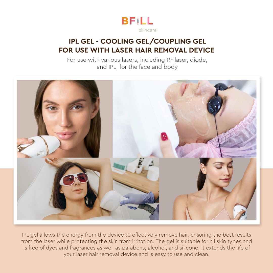 Cooling Gel/Coupling Gel for use with Laser Hair Removal Device (Meko Clinic Brand) 17.63 Oz. - Medaid International