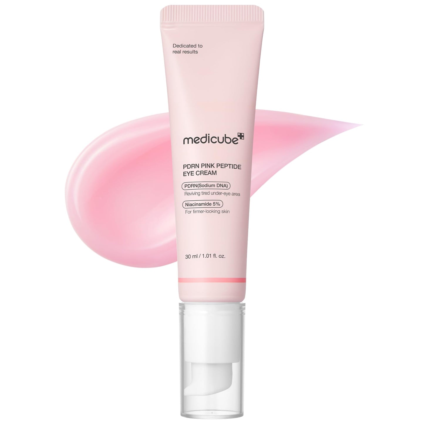 medicube Salmon DNA PDRN Pink Peptide Eye Serum with Niacinamide and 99% Purity Retinol for Fine Lines, Uneven Skin Tone, Korean Skin Care 1.01fl.oz - Medaid International